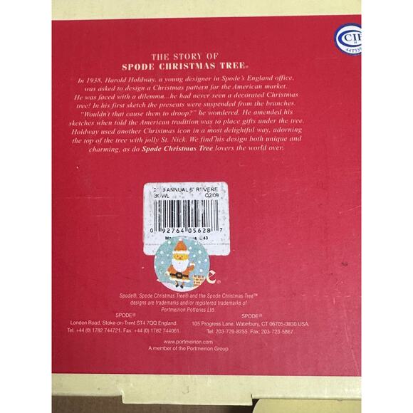 Spode Christmas Tree 2009 Annual Collection 6" Candy Bowl In Box-Cracked - Picture 11 of 13